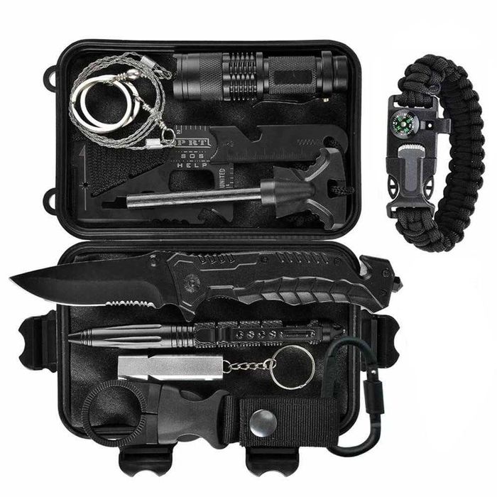 Kit supravietuire trusa tactica camping drumetie pescuit vanatoare