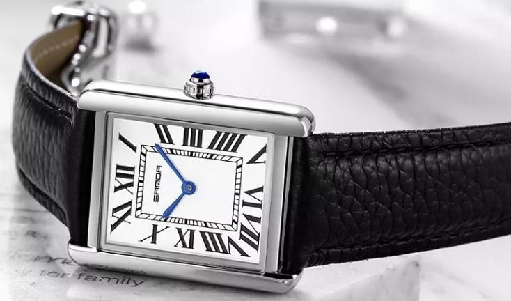 Часы Sanda Tank омаж на Cartier Tank, классический стиль