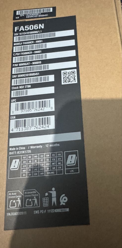 Asus Tuf Gaming a15 new