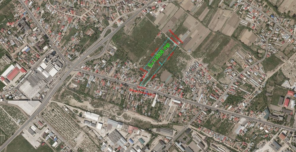 Teren Intravilan 13008 mp, două deschideri, mun. Buzău