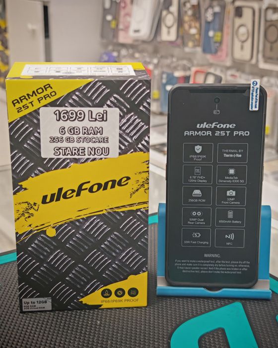 Ulefone Armor 25T Pro, 6/256GB, Nou, 2 ani garanție