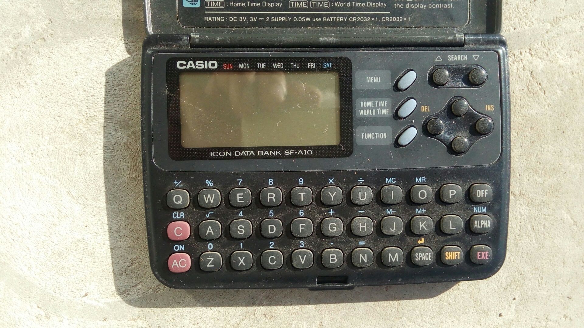 Casio SF-A10 data banc