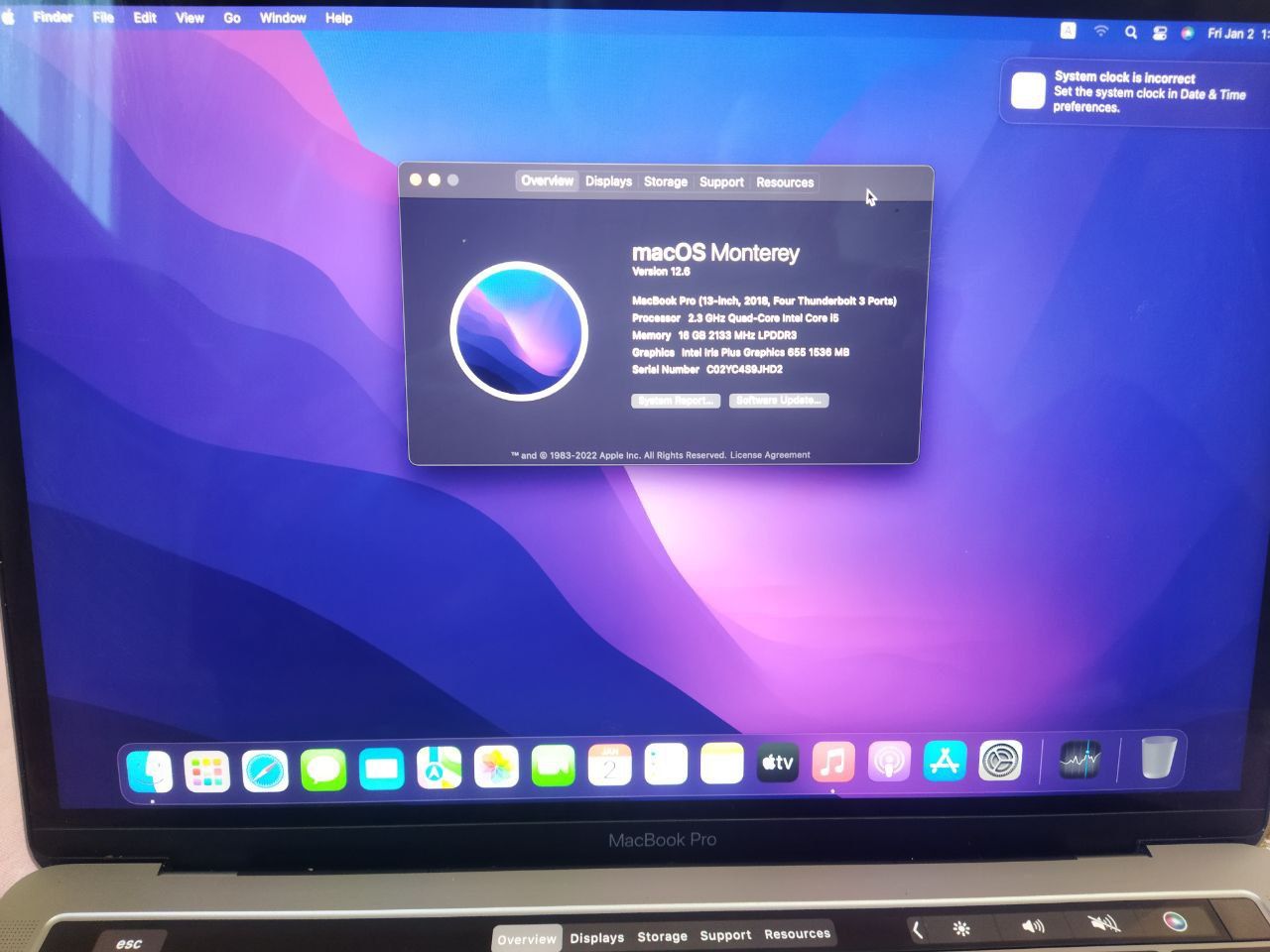 MacBook pro 16 GB 2018 13-inch