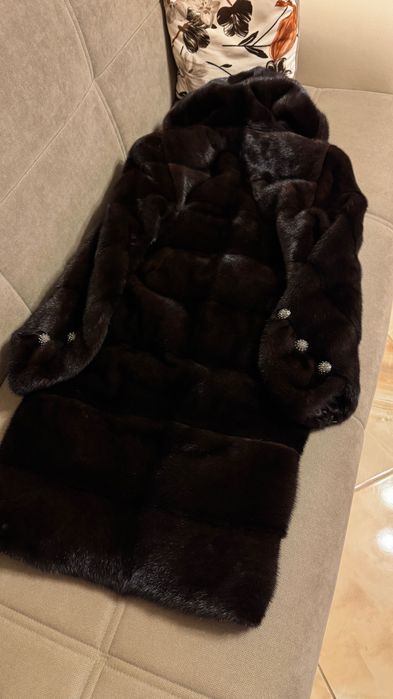 Палто от норка.L/XL.Визон.Яке от норка.Естествена кожа с косъм.