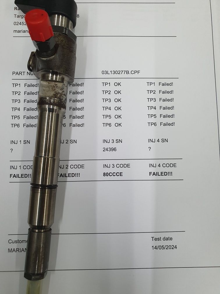 Injectoare recondiționate Siemens/Continental pentru VW1.6 tdi