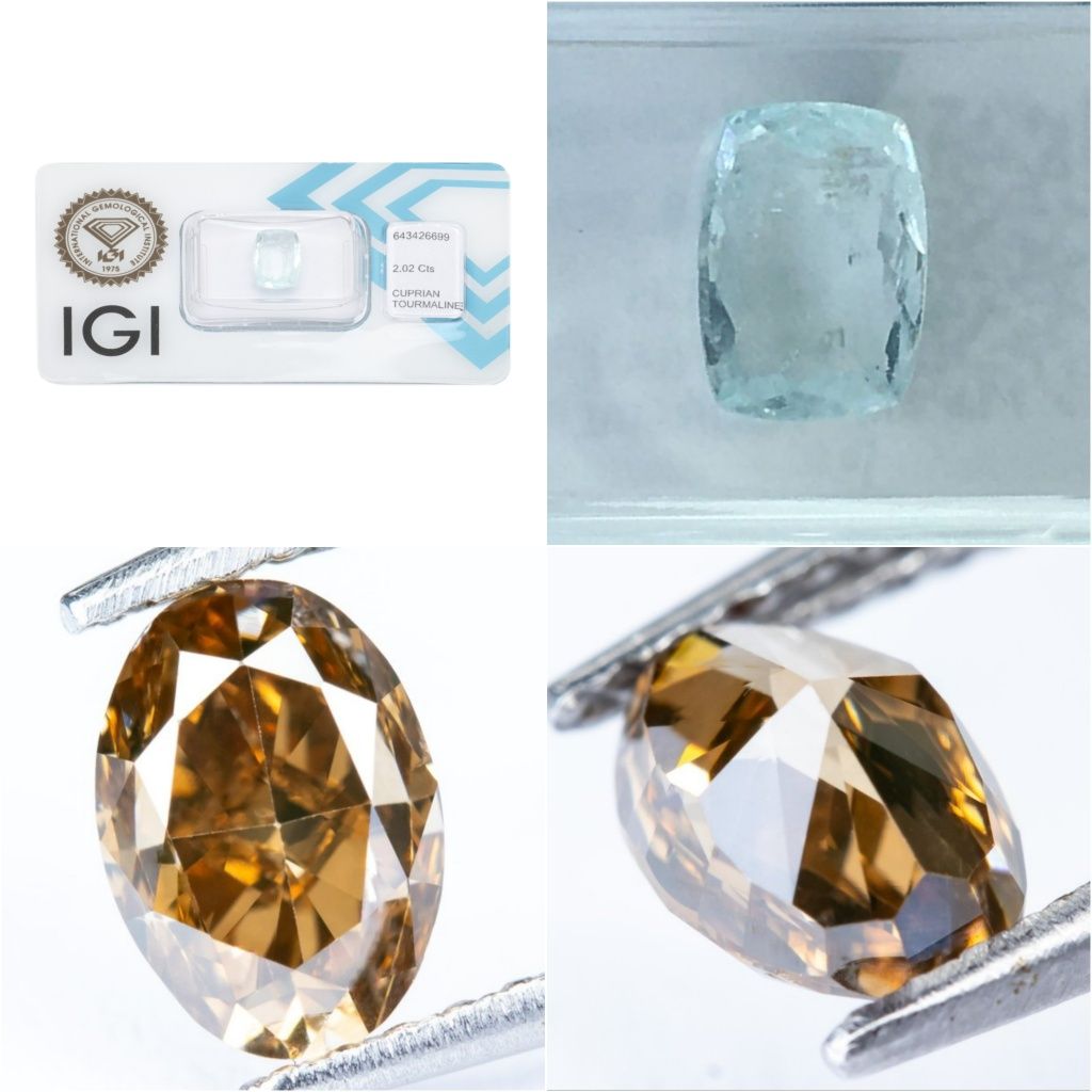 Bijuterii aur 14k cu diamante + câteva pietre prețioase