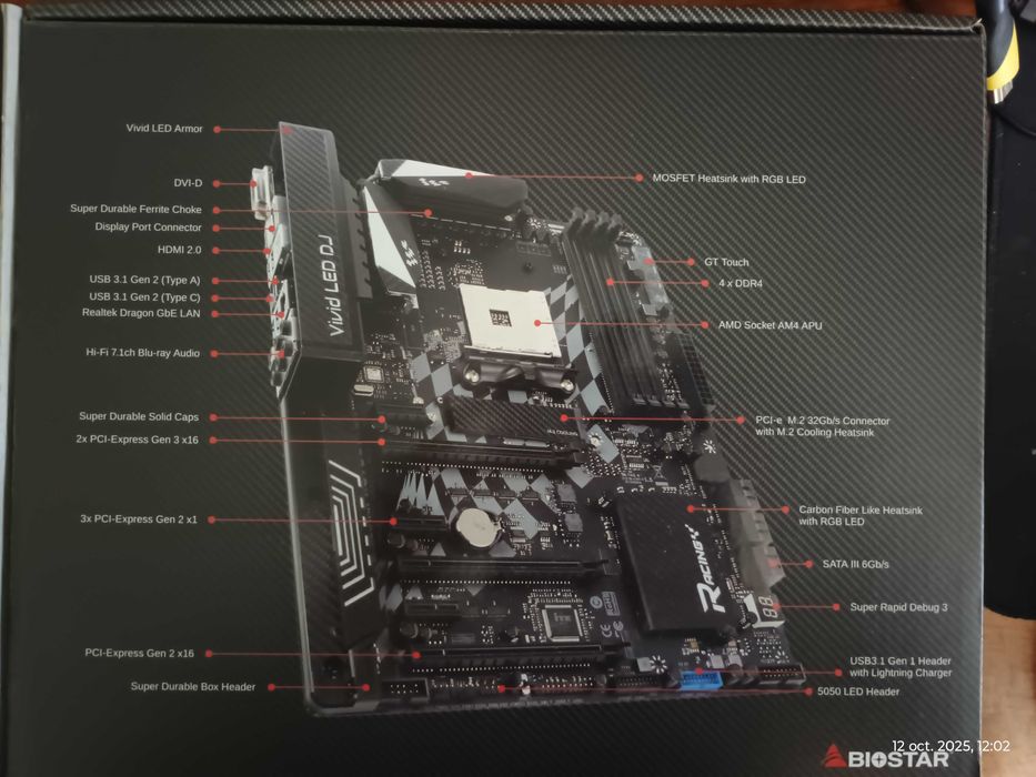 kit AMD Ryzen 5600 + Biostar X370GT7+ 16GGB DDR4