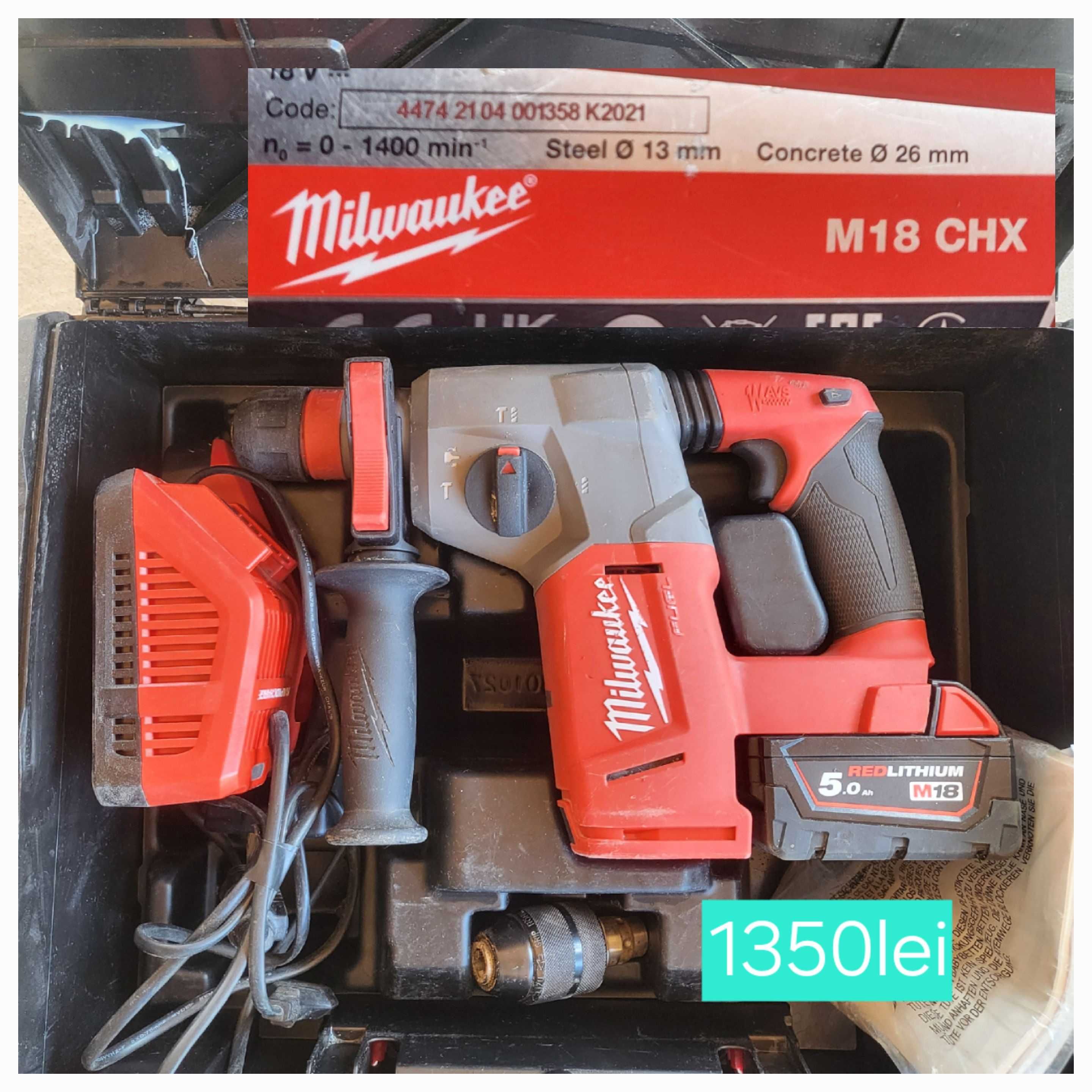 Set 4 Milwaukee aproape noi originale aduse de afara