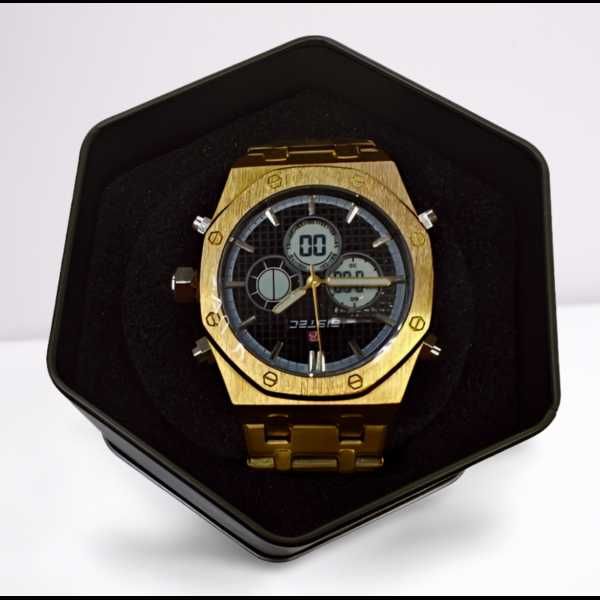 Мъжки Водоустойчив луксозен метален часовник, Кварцов Механизъм