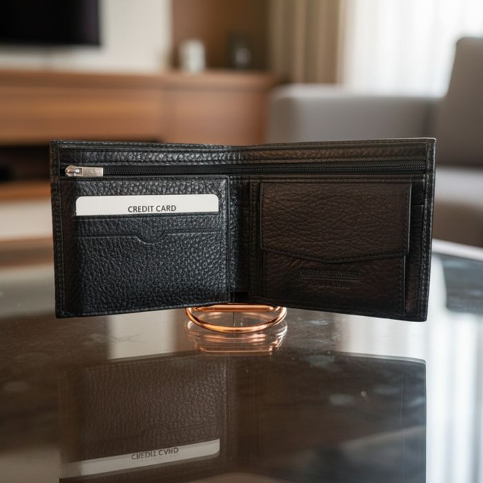 Луксозен кожен портфейл - естествена кожа