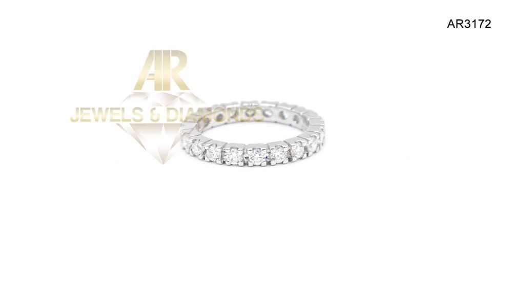 Inel Aur Alb cu DIAMANTE model deosebit ARJEWELS(AR3147)