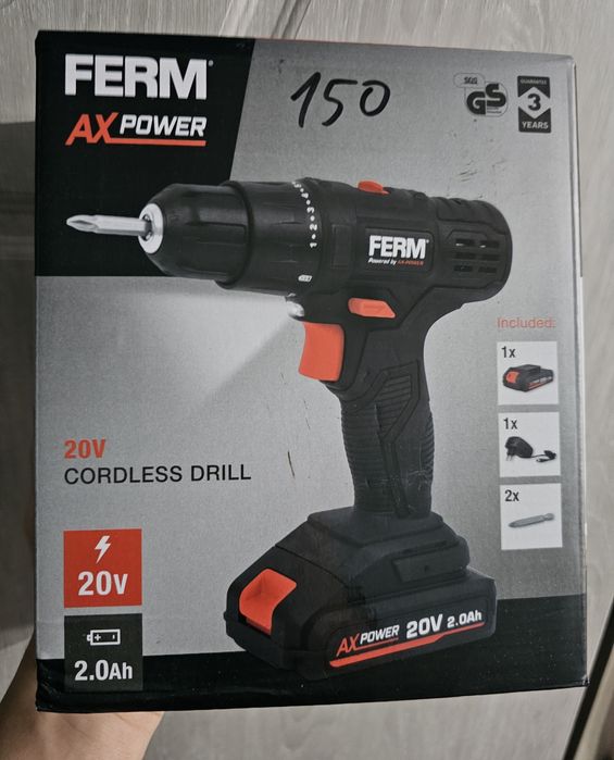 Bormașina cu acumulator FERM sigilată