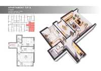 Apartament cu 2 camere decomandat 60 mp in Hlincea TIP A