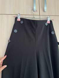 Черен панталон с прави крачоли, размер XS/34