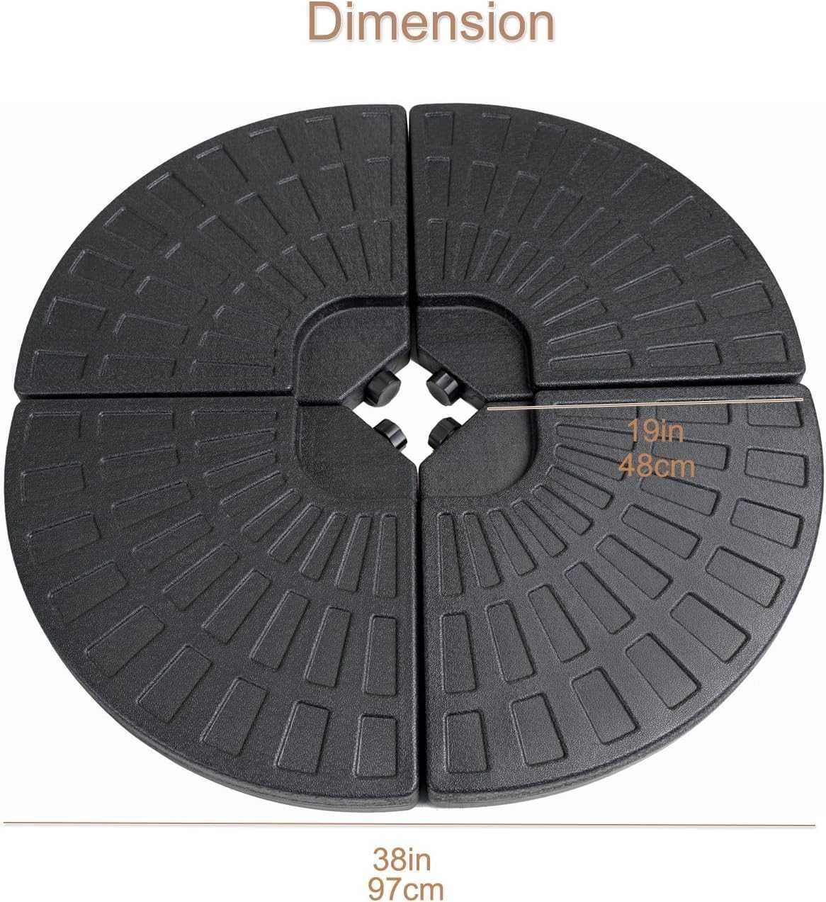 Bază pentru Umbrelă de Soare, Stabilă, Ideală Camping | 591991 Black