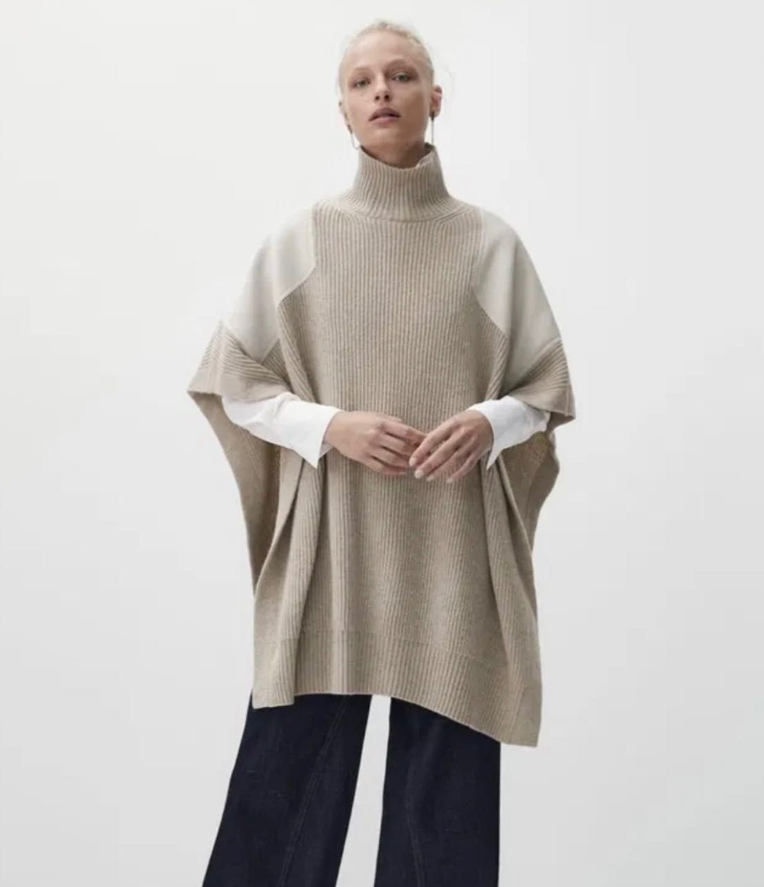 Poncho/capa Massimo Dutti, nouă cu etichetă, lana