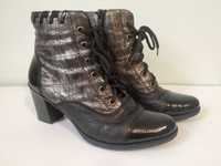 Vand botine negre Rieker piele mar.36