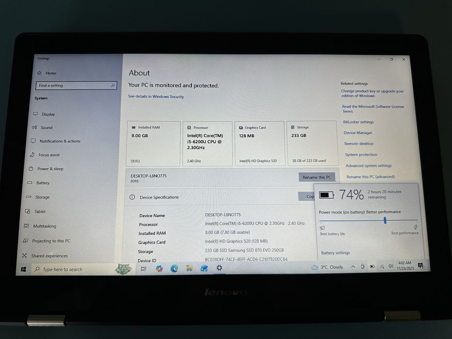Lenovo Yoga 500 - Intel Core i5 - 8Gb - SSD240 - Touchscreen 15.6 inci