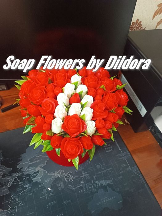 Цветы из мыло, совунли гуллар 60 000 дан бошланади