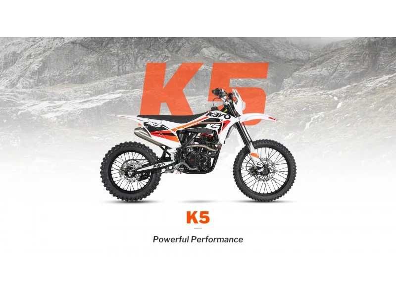 Motocicleta cross enduro offroad Kayo K5 300cc 4T (ROTI 21" - 18")