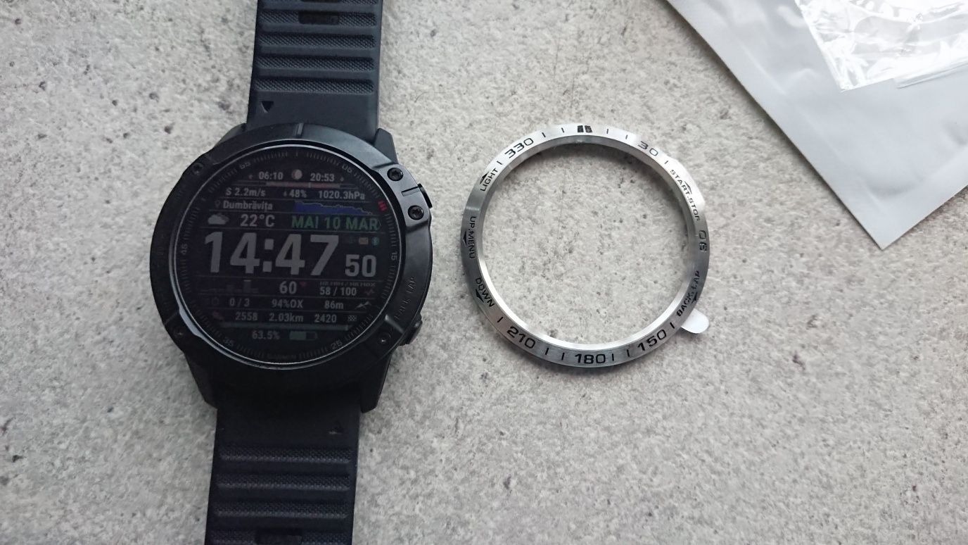 Rama inel protectie pentru garmin fenix 6X Pro 51 mm inox