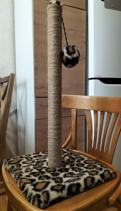 Абсолютно новая когтеточка-столбик с игрушкой (Леопард)