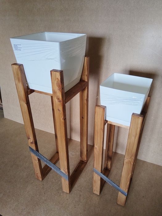 Suport flori din lemn masiv/otel masiv