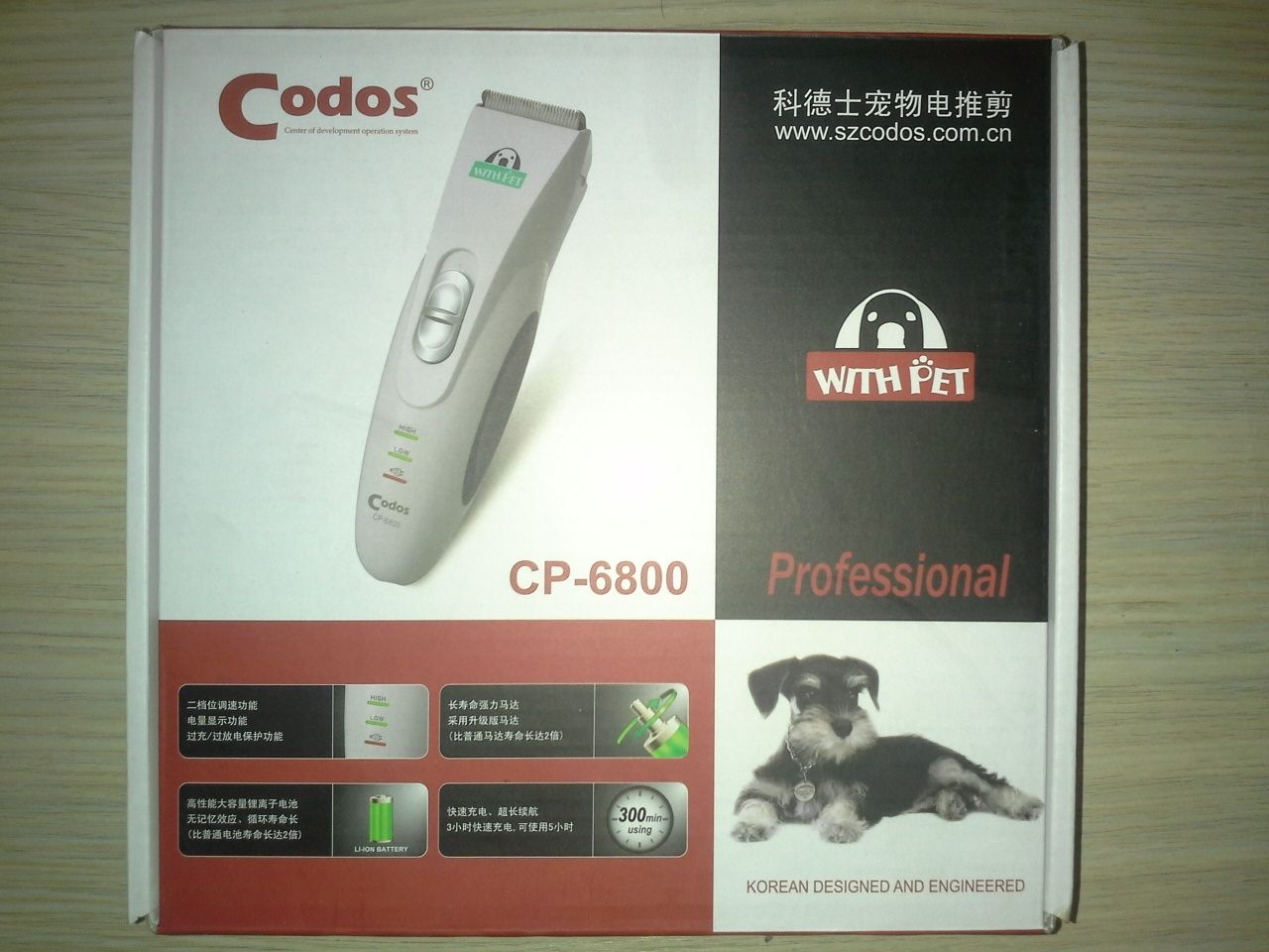 Новая мощная зоомашинка "Codos" для лёгкой стрижки любых собак и кошек