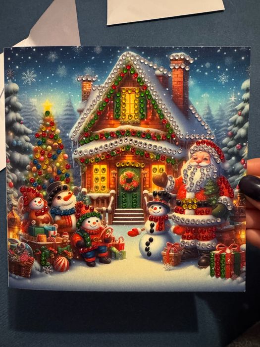 Картички за Коледа,рождени дни и други с диамантени мъниста