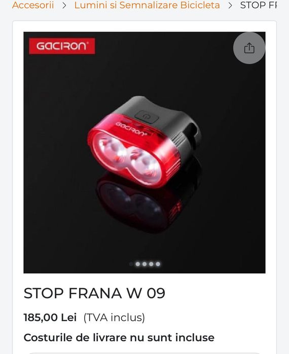 Stop frână smart  usb Gaciron W09-B