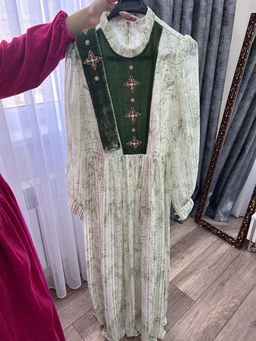 Қазақи көйлек жасыл түс