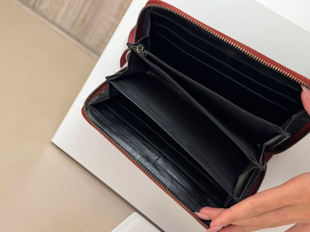Portofel Gucci, negru si rosu, original