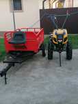 Motocultor 18 cai putere cu remorca și utilaje agricole