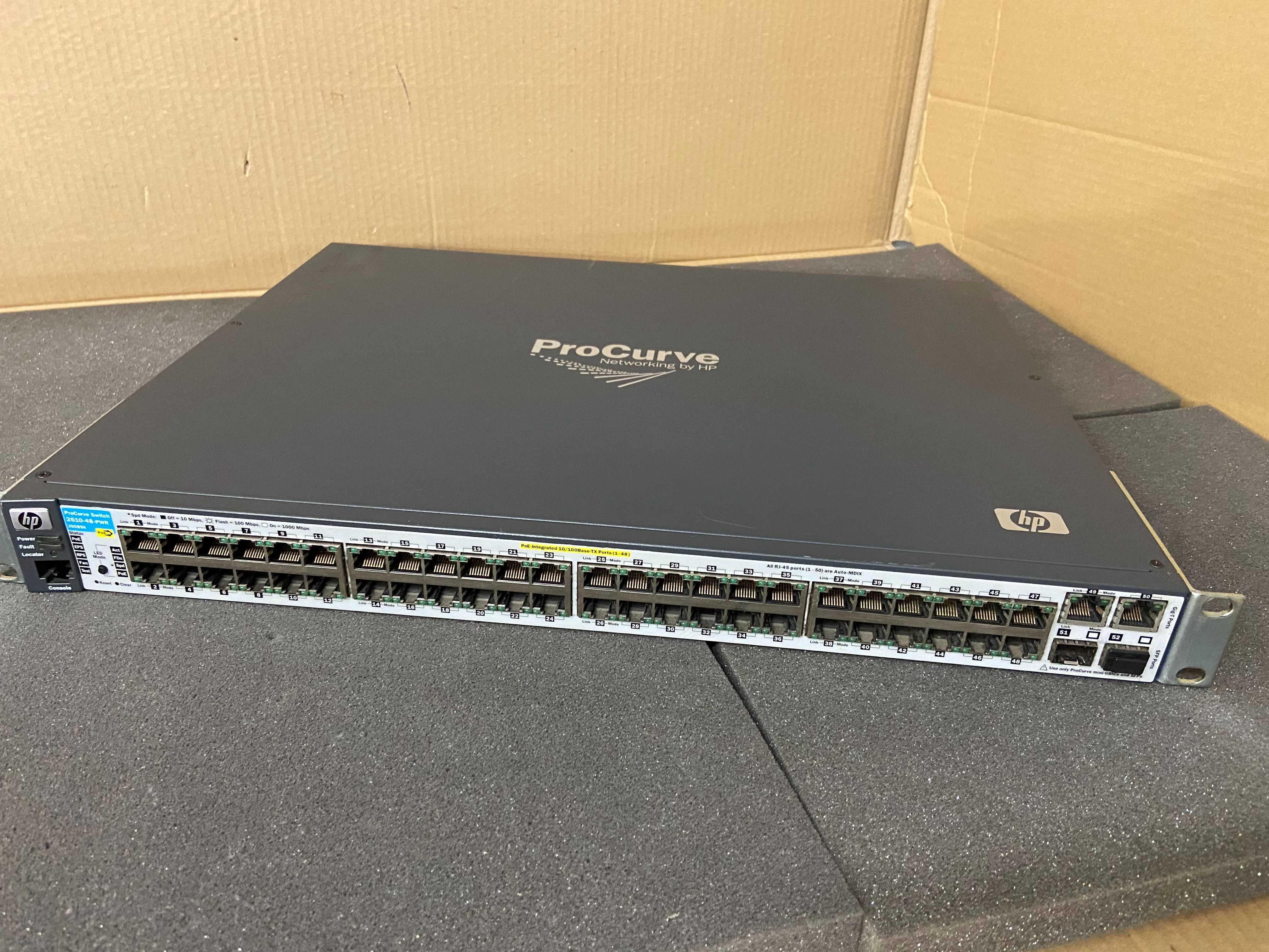 PoE суич HP ProCurve 2610-48 - 48 портов switch наблюдение камери