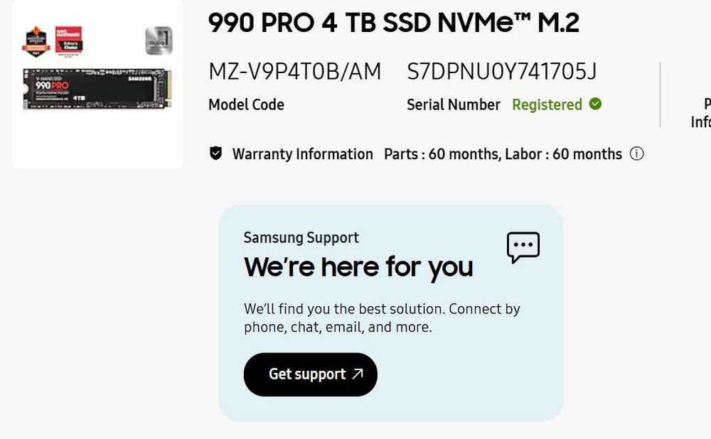 НОВО ! (SSD) Samsung 990 PRO 4TB, PCIe Gen 4.0 x4, NVMe, M.2