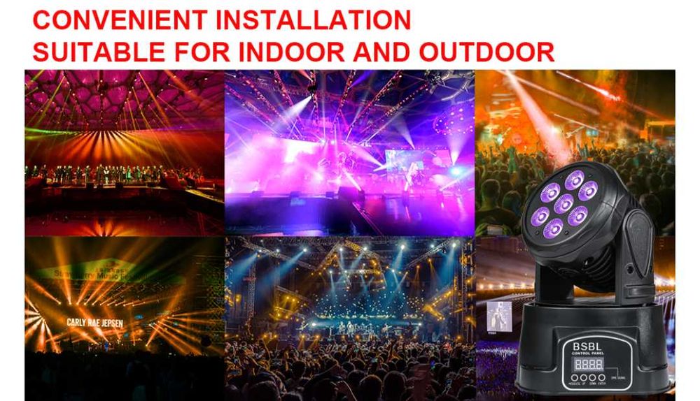 Флаш LED движеща се глава парти проектор 7x10w rgbw