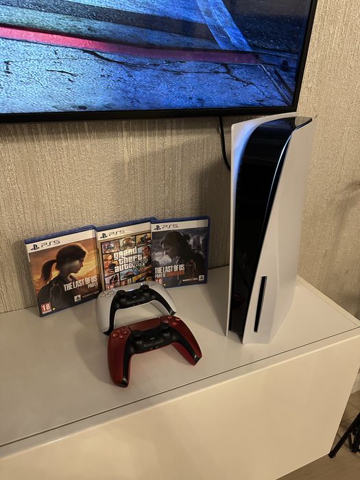 Playstation5 disc edition ps5 1tb 2 manete +jocuri