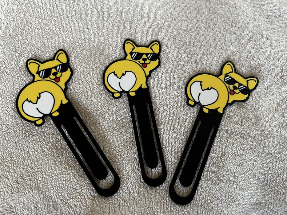 Set 3 semne de carte amuzante „Corgi cool”