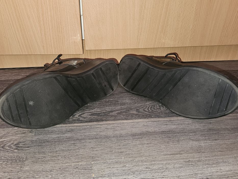 Дамски черни спортно-елегантни маратонки от естествена кожа