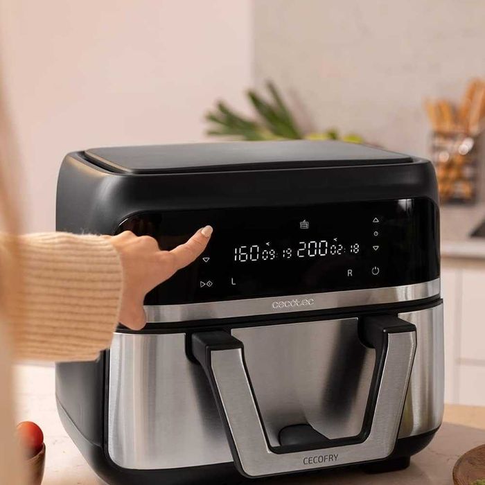 Фритюрник с горещ въздух Cecotec Cecofry Dual 9000, 2850W, 9л,AirFryer