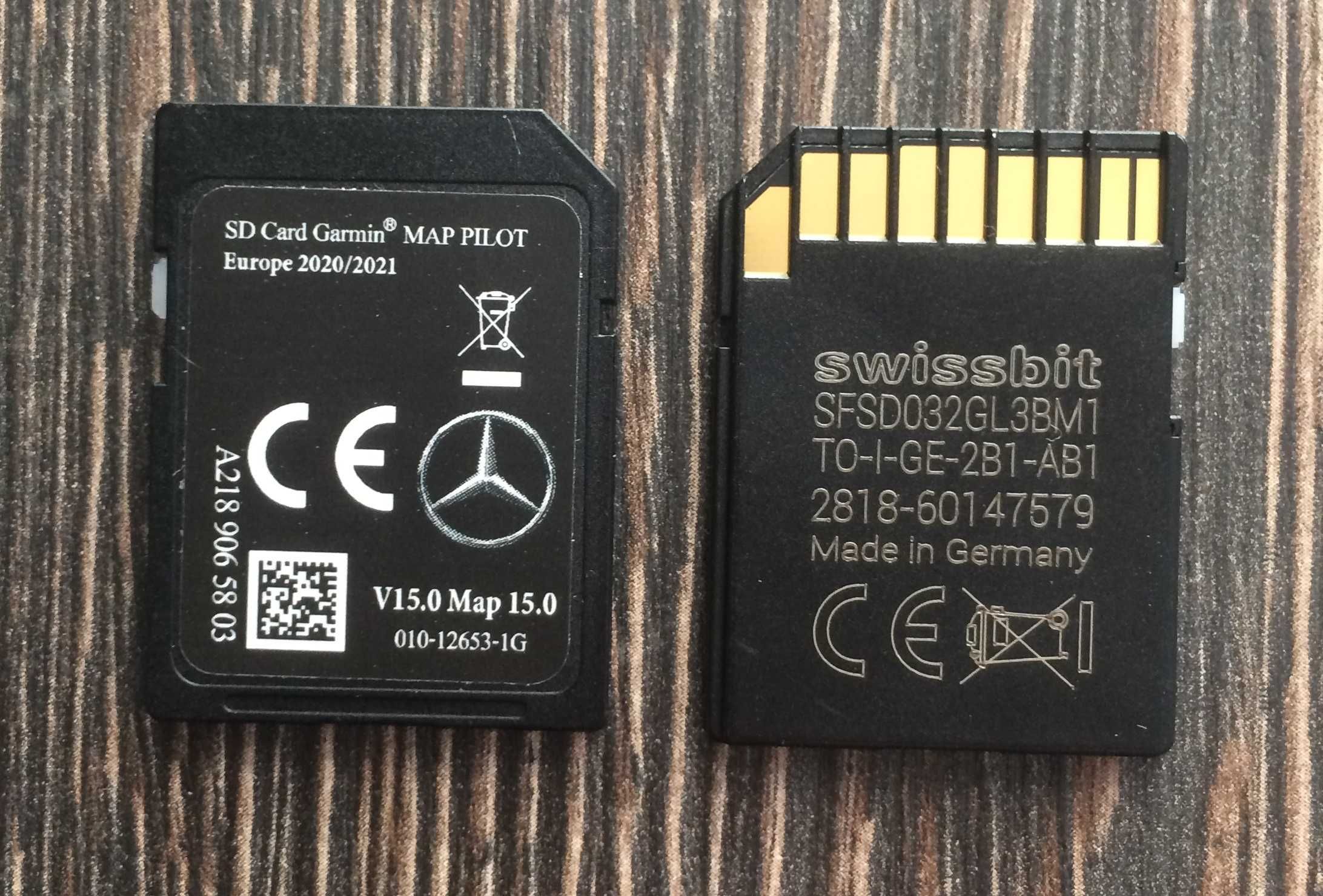 Ново Mercedes Garmin Map Pilot Star1 v16 2021г SD Card Европа Оригинал