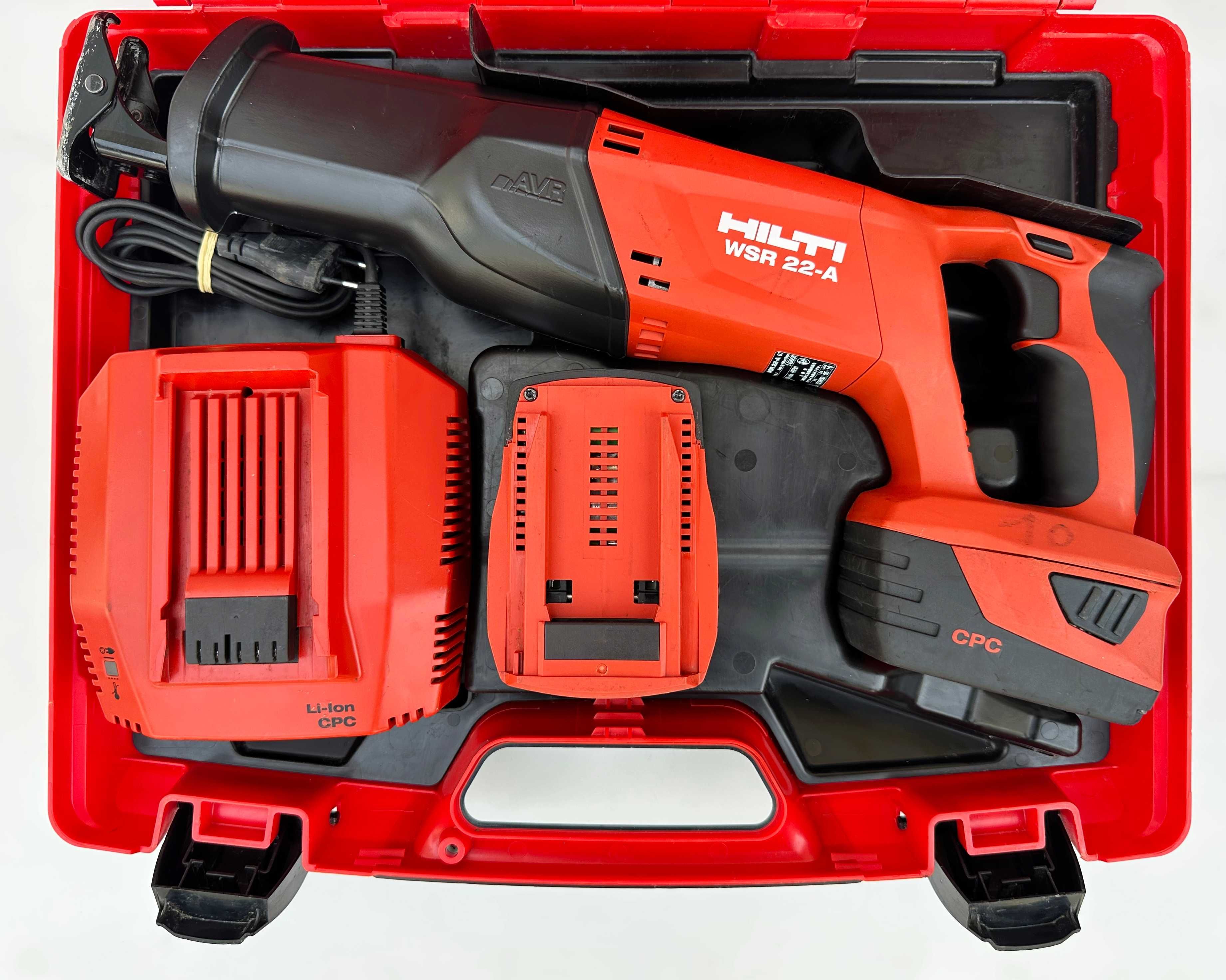 Hilti WSR 22-A - Акумулаторен саблен трион 2x22V 5.2Ah като нов!