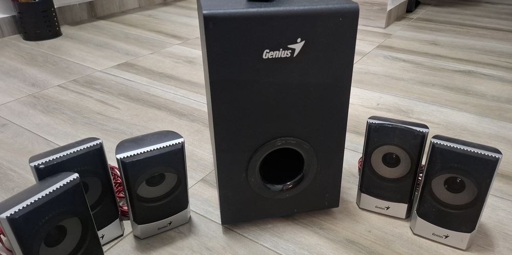 Sistem audio Genius 5.1 – Subwoofer + 5 sateliți + telecomandă – Funcț
