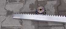Cremaliera Spargator Lemn Modul M=4- L=500mm si pinion M=4 Z=12 dinti