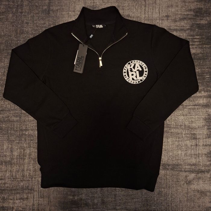 Bluză Karl Lagerfeld half-zip