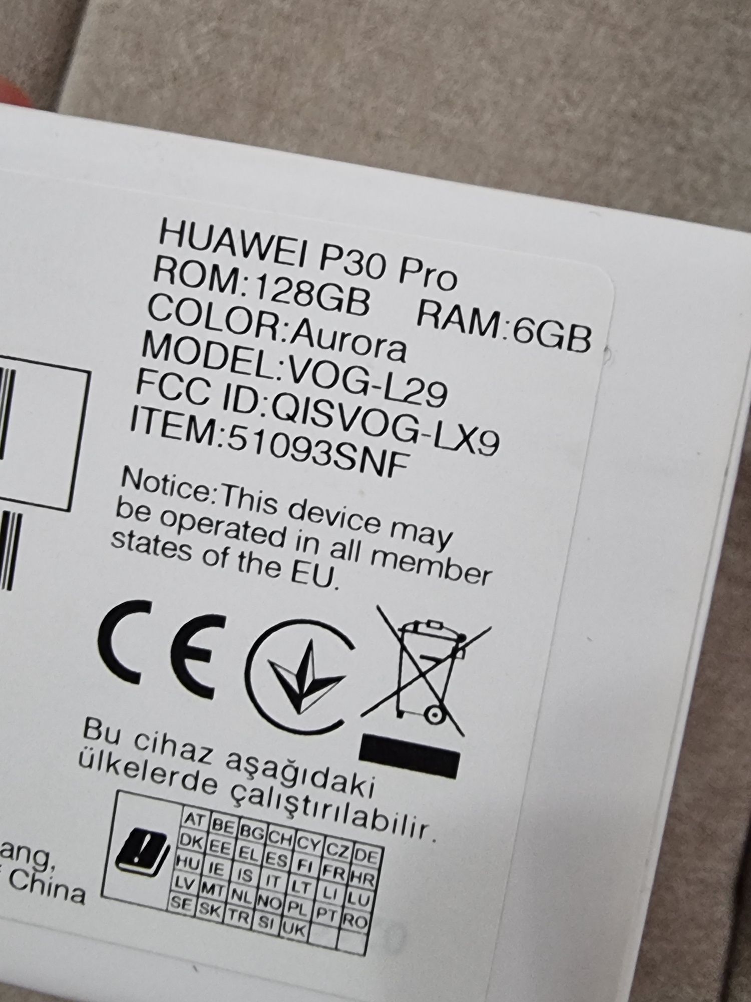 Huawei P30 Pro 128Gb, 6Gb Ram, Aurora Blue, Folie Silicon, Husa Noua C
