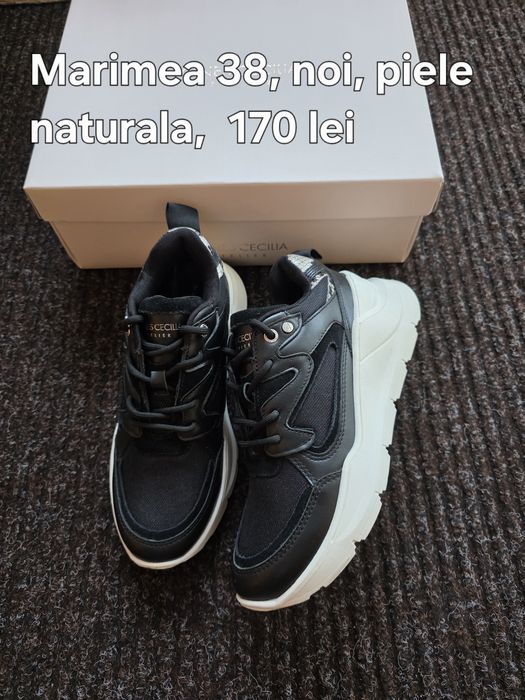 Pantofi casual Agnes Cecilua, noi, 38