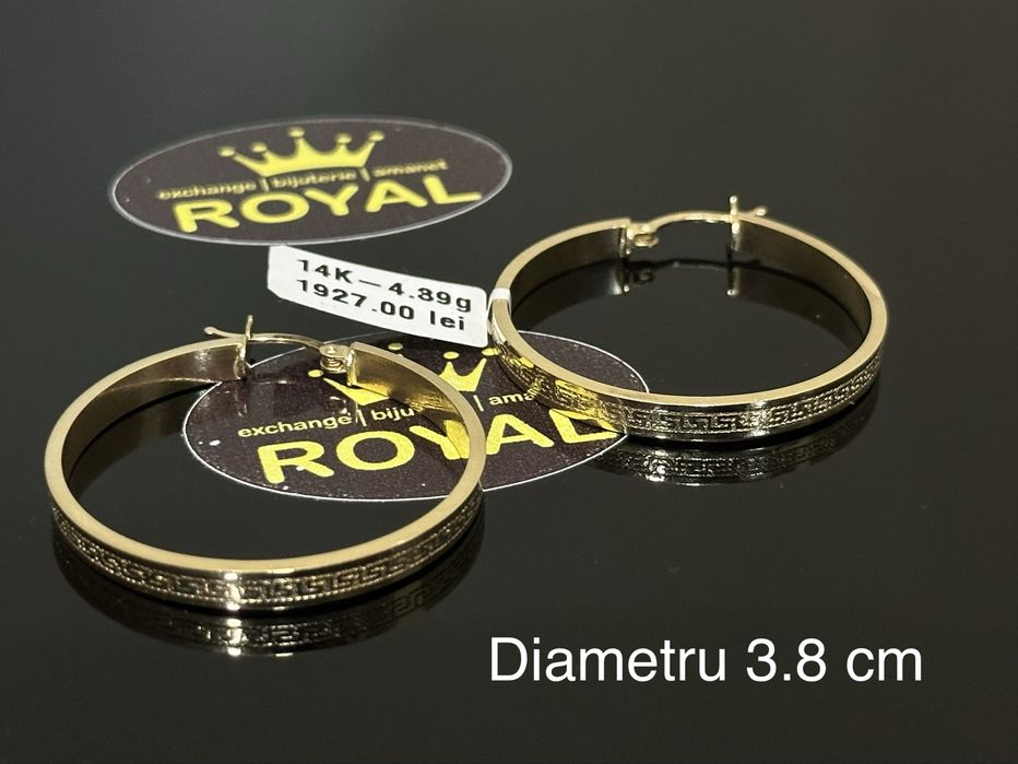 Bijuteria Royal: Cercei aur 14k/4.39 gr