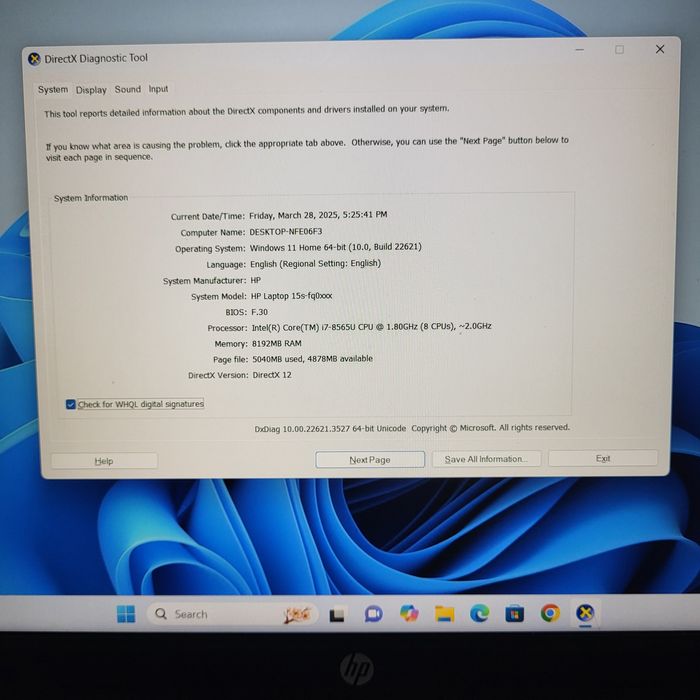 Laptop HP I7 Gen 8 SSD 512GB