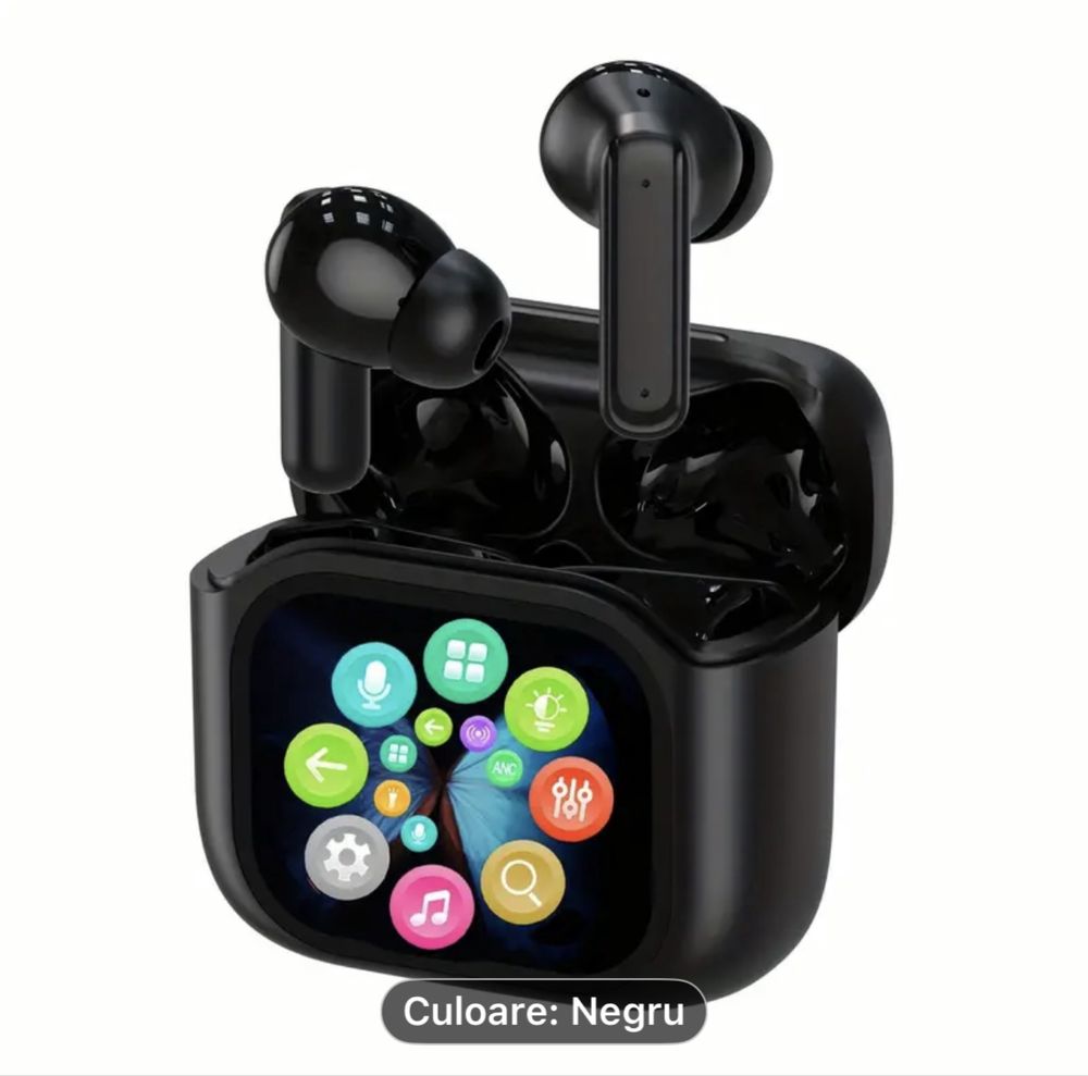 Caști Wireless, ecran LCD tactil
